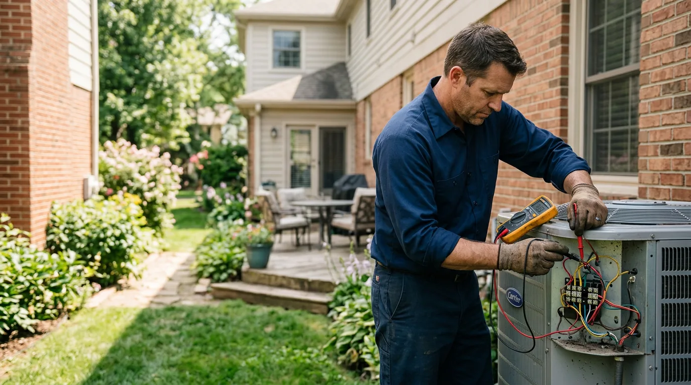 HVAC technician working near Wampum, PA